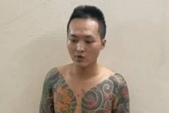 Đối tượng Trần Văn Cao tại cơ quan Công an.