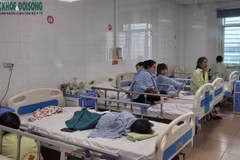Số bệnh nhi nhập viện với các bệnh lý đường hô hấp tại bệnh viện gia tăng đáng kể. (Nguồn: báo Sức khỏe và Đời sống)