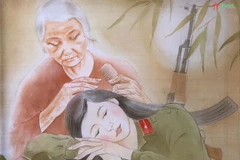 Tác phẩm "Bên Mẹ yêu" của họa sỹ Tạ Hùng Việt.