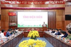 Thủ tướng Phạm Minh Chính kết luận buổi làm việc với lãnh đạo chủ chốt tỉnh Điện Biên. (Ảnh: Dương Giang/TTXVN)