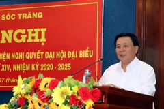 Ông Nguyễn Xuân Thắng, Ủy viên Bộ Chính trị, Giám đốc Học viện Chính trị quốc gia Hồ Chí Minh, Chủ tịch Hội đồng Lý luận Trung ương phát biểu chỉ đạo. (Ảnh: Trung Hiếu/TTXVN)