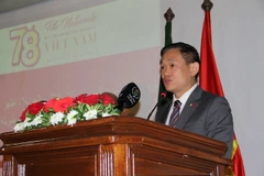 Đại sứ Trần Quốc Khánh phát biểu khai mạc sự kiện. (Ảnh: Trung Khánh/Vietnam+)