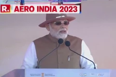 Thủ tướng Ấn Độ Narendra Modi khai mạc triển lãm hàng không lớn nhất châu Á. (Nguồn: ANI)