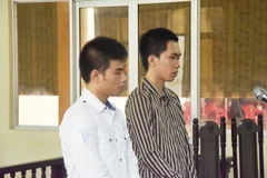 Các bị cáo tại phiên tòa. (Ảnh: TTXVN phát)