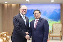 Thủ tướng Phạm Minh Chính tiếp Bộ trưởng Ngoại giao Cộng hòa Áo Alexander Schallenberg. (Ảnh: Dương Giang/TTXVN)