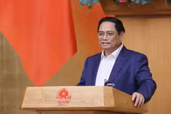 Thủ tướng Phạm Minh Chính, Chủ tịch Hội đồng điều phối vùng Đồng bằng sông Hồng. (Ảnh: Dương Giang/TTXVN)