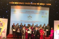 Vinh danh các đơn vị, tổ chức, cá nhân có đóng góp lớn cho ngành nông nghiệp. (Ảnh: Thanh Tâm/Vietnam+)