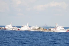 Trung Quốc huy động tàu bảo vệ quanh giàn khoan. (Nguồn: Canhsatbien.vn)