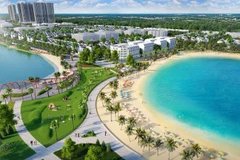 Biển hồ nước mặn 6,1ha tại VinCity Ocean Park. (Ảnh minh họa)