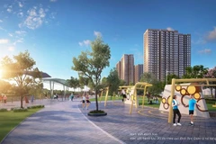 Ảnh: Đại đô thị VinCity Ocean Park sở hữu công viên Gym ngoài trời quy mô tầm cỡ với hàng trăm máy tập.