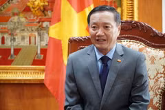 Đại sứ Việt Nam tại Lào Nguyễn Bá Hùng. (Ảnh: Phạm Kiên/TTXVN)