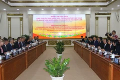 Quang cảnh buổi làm việc. (Ảnh: Thanh Vũ/TTXVN)