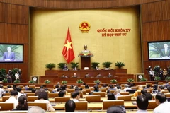 Phó Chủ tịch Quốc hội Nguyễn Đức Hải điều hành phiên họp. (Ảnh: Doãn Tấn/TTXVN)
