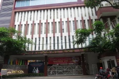 Trường iSchool Nha Trang, phường Xương Huân, thành phố Nha Trang, nơi có 44 em học sinh bị ngộ độc thực phẩm. (Ảnh: Đặng Tuấn/TTXVN)