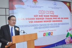 Ông Nguyễn Tuấn, Phó Giám đốc Trung tâm Xúc tiến Thương mại và Đầu tư TP Hồ Chí Minh (ITPC), phát biểu tại hội nghị kết nối giao thương. (Nguồn: Bộ Công Thương)