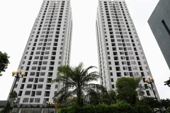 Dự án nhà ở tái định cư tại khu X2 Đại Kim, quận Hoàng Mai. (Ảnh: Tuấn Anh/TTXVN)