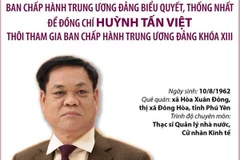 Thống nhất để ông Huỳnh Tấn Việt thôi tham gia BCHTW Đảng khóa XIII