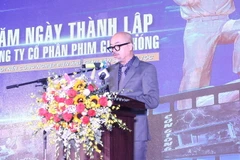 Ông Vi Kiến Thành, Cục trưởng Cục Điện ảnh phát biểu tại buổi lễ. (Ảnh: Thu Hương/TTXVN)