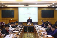 Quang cảnh buổi họp báo. (Ảnh: Phạm Kiên/TTXVN)