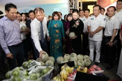 Thứ trưởng Bộ Công Thương Đỗ Thắng Hải phát biểu tại lễ khai mạc. (Ảnh: Trần Việt/TTXVN)