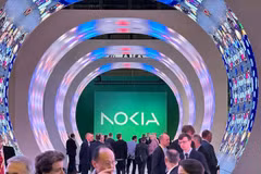 Gian hàng Nokia tại triển lãm MWC 2023. (Ảnh: PV/Vietnam+)