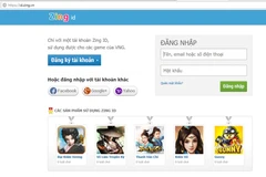 Giao diện truy cập Zing ID của VNG. (Ảnh chụp màn hình)