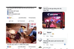 Hai bức ảnh cùng một nội dung và bị thay chữ ở phần biển hiệu. (Nguồn: MXH)