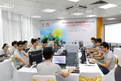 Đội hỗ trợ cuộc thi WhiteHat Grand Prix 2018. (Ảnh: CTV/Vietnam+)