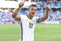 Lukas Poldoski trong trận đấu vòng loại Euro 2016 (Ảnh: Nguồn: Dfb.de)