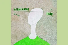 Bìa sách "Thấy" của họa sĩ Lê Thiết Cương.
