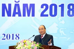 Thủ tướng Nguyễn Xuân Phúc phát biểu chỉ đạo hội nghị. (Ảnh: Thống Nhất/TTXVN)