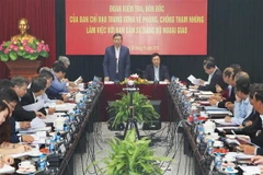 Thượng tướng Tô Lâm phát biểu chỉ đạo buổi làm việc. (Ảnh: Lâm Khánh/TTXVN)