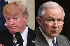 Tổng thống Mỹ Donald Trump (trái) và Bộ trưởng Tư pháp Mỹ Jeff Sessions. (Nguồn: AFP/ TTXVN)