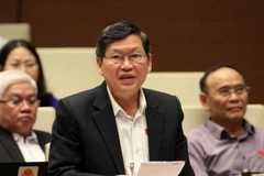 Đại biểu Quốc hội tỉnh Kon Tum Tô Văn Tám phát biểu ý kiến. (Ảnh: Văn Điệp/TTXVN)