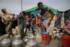 Người di cư Rohingya tại trại tị nạn Nayapara gần Cox's Bazar, Bangladesh. (Nguồn: AFP/TTXVN)