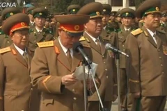 Ông Ri Myong-Su (đang phát biểu) khi còn là Bộ trưởng An ninh Triều Tiên. (Nguồn: KCNA)