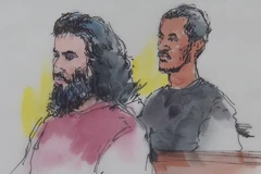 Hình phác họa hai đối tượng Nader Elhuzayel và Muhanad Badawi.(Nguồn: latimes.com)