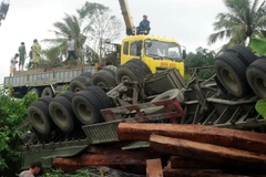 Hiện trường vụ tại nạn. (Ảnh: Xuân Triệu/TTXVN