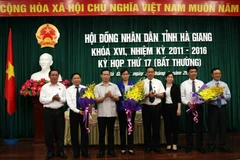 Phó Chủ tịch UBND tỉnh Hà Thị Minh Hạnh (giữa). (Ảnh: Minh Tâm/Vietnam+)