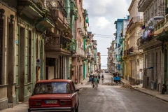 Trên một con phố ở La Habana. (Nguồn: AFP/TTXVN)