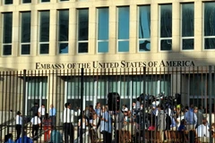 Đại sứ quán Mỹ tại Cuba. (Ảnh: Lê Hà/TTXVN)