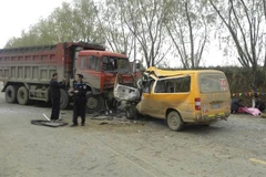 Hiện trường một vụ tai nạn xe tải tại Trung Quốc. Ảnh minh họa. (Nguồn: Reuters)