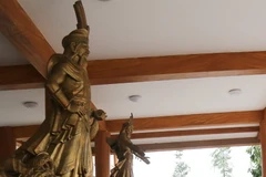 Mẫu tượng Hùng Vương tại Khu di tích lịch sử Đền Hùng, Phú Thọ. (Ảnh: Trung Kiên/TTXVN)