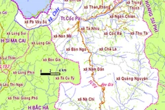 Bản đồ huyện Xín Mần, Hà Giang. 