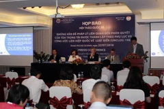 Quang cảnh buổi Họp báo. (Ảnh: Thanh Vũ/TTXVN)