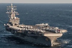 Tàu sân bay Mỹ USS Ronald Reagan. (Nguồn: Yonhap/TTXVN)