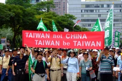 Một cuộc biểu tình của những người đòi độc lập cho Đài Loan. (Nguồn: toptenz.net)