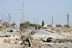 Cảnh đổ nát sau các cuộc giao tranh giữa quân đội Chính phủ và phiến quân tại Aleppo. (Nguồn: AFP/TTXVN)