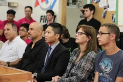 Đại sứ Israel tại Việt Nam - bà Meira Eilon Shahar và đại diện ĐSQ Việt Nam tại Israel dự lễ tổng kết chương trình hợp tác. (Ảnh: Trung Kiên/Vietnam+)