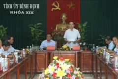 Chủ tịch nước Trần Đại Quang phát biểu kết luận buổi làm việc. (Ảnh: Nhan Sáng/TTXVN)